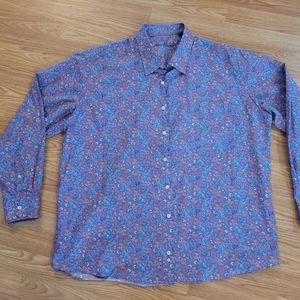 Alan Flusser Mens Long Sleeve Button Up Shirt Paisley Size XXL 2XL